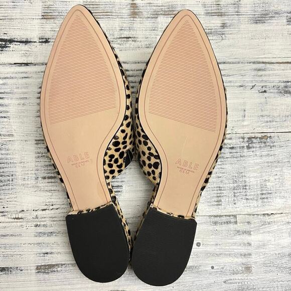 Able Local and Global Marlene Feminine Mule Flat Size 6.5M Leopard Animal Print - Picture 10 of 10
